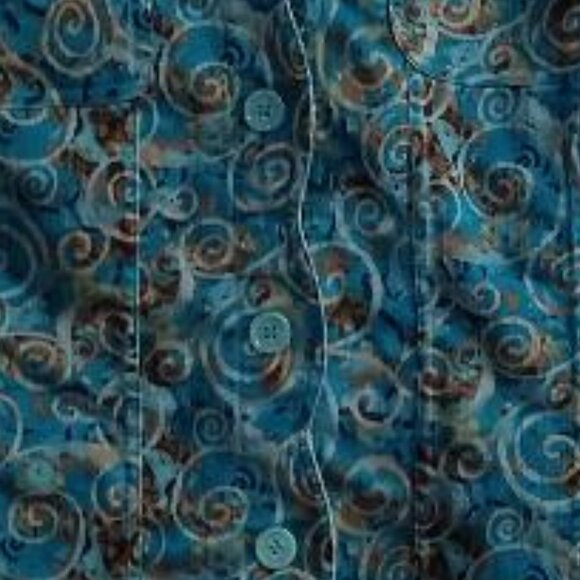 C.J. Banks Swirl Blue/Brown Jack - 3/4 Sleeve - Size 2X - Picture 9 of 9